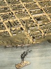 Bird s Eye View 1871 Little Rock Arkansas Vintage Style City Map - 16x24