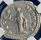 Beautiful Empress Faustina Ngc Graded Silver Denarius Roman Coin 138-140ad Vf