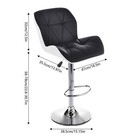 Set Of 2 Bar Stools Swivel Adjustable Bar Chair Modern Pu Leather Pub Bar Chairs