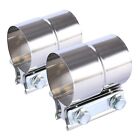 4pcs 2 5  Stainless Steel 304 Heavy Duty Exhaust Band Clamp Lap Joint Clamps