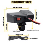 Motorcycle Handlebar Cigarette Lighter Socket Dual Charger Usb W  Led Voltmeter
