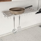 Stainless Steel Wall Mounted Shelf Kitchen Storage Rack Floating Metal Organizer