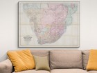 1902 Map Of South Africa     Boer War Colonial Borders  Battles   Geography