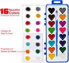 Valentines Day Gifts For Kids  24 Pack Watercolor Paint Set With Paintbrush For 