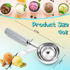 4 Pcs Ice Cream Scooper With Trigger  4 Oz  Gray