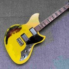 Fano Yellow Vintage Electric Guitar H-h Pickups Fixed Bridge Chrome Hardware