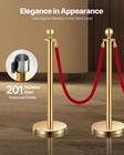 4-8 Pcs Gold Stanchion Post 2 3 4 6 Ropes belts Sand Injection Hollow Base