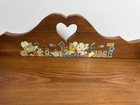 Vtg 90s Wooden Country Heart Cutout Bathroom Toilet Tank Topper Decor Farmhouse 