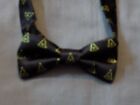 Masonic Black Past Master Without Square Bowtie Formal Tuxedo  Pre-tied New 