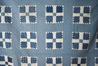 Large Beautiful Vintage 1890 s Bear Paw Antique Quilt  wonderful Blues 