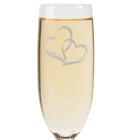 9  8 Oz  Personalized Wedding Two Hearts Reusable Glass Champagne Flute Set - 2