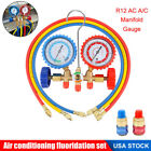Ac Manifold Gauge Set A c Refrigeration 3 Way Hose Fit For R502 R134a R12 R22