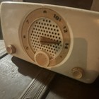 Vintage White Tube Radio Circular Dial 3 Knobs 1930s-1940s Collectible