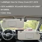 Pair Gray Sun Visor For Chevy Cruze 2011-2019    95034256 95034253 84126667