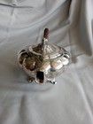 1881 Rogers Canada Silverplate Old English Melon Shaped Teapot W Figural Finial