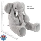 Vermont Teddy Bear Giant Elephant Stuffed Animal     4 Foot Big Stuffed Elephan