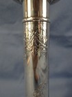 Antique Tiffany Sterling Silver Candlestick 6  Floral Embossed