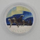 Canada 2017  10 Silver Coin Dog Sledding Under The Northern Lights Coa Proof Box