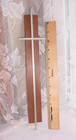 Vintage Modernist Wall Cross Wood Textured Metal Larger 14 Inch Size