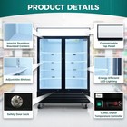54  Glass Door Merchandiser Freezer 44 7cu ft Commercial Display Upright Freezer