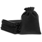 25 50 100 Velvet Pouch Jewelry Gift Wedding Favor Bag Party String Velour Baggie