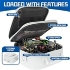 Fishing Reel Case With Shockproof Dividers   Multiple Pockets fishing Tackle Bag