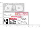 High Voltage Sticker Electrical Safety Warning 2-pack
