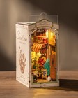 Rolife Floral Corner Diy Book Nook Kit Dollhouse Bookshelf Kits 3d Wooden Puzzle