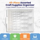 Elizabeth Ward Bead Storage Solutions 45 Piece Craft Supplies Organizer  8 Pack
