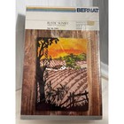 New Vintage 1980 Bernat Latch Hook Rug Kit  rustic Sunset  27x39 - T3931
