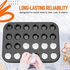 Muffin Pan Tray Set Of 2  24 Cups - Nonstick Carbon Steel Mini Cupcake Molds