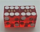 Casino Dice - Rampart Hotel Pair Of Red Used Dice Las Vegas Nv - Free Shipping  
