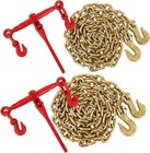 2pack 5 16  -3 8   3 8-1 2   Ratchet Chain Binder 10 20ft G80 Chain Binders Set