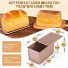 Pullman Loaf Pan With Lid 1 Lb Dough Sandwich Nonstick Bread Pan With Lid