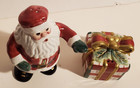Fitz And Floyd Essentials Ceramic Christmas Santa Claus Gift Salt Pepper Shakers