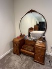 Art Deco Vintage 4 Pc Queen Waterfall Bedroom Set