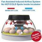 Kebonnixs Black 12 Egg Incubator With Humidity Display Auto Egg Turner Candler