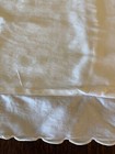 Antique Cotton   European Pillow Sham 32 X 24  Embossed Bows White