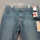 Wrangler Relaxed Fit Jeans Mens 42x30 Blue Flex Comfort Straight Leg Denim New