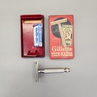 Gillette Tech Safety Razor Vintage Ball End De W  Box And Blades Pat   2270388