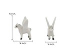      H Pegasus Figurine Mythical Horse Ceramic Unicorn Porcelain Animals Miniature