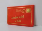 Ipsy Glam Bag Makeup Case Red Snap Flap Feb 2021 Sealed With A Kiss Envelope Lip