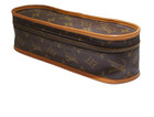Rare Louis Vuitton Monogram Vintage Tennis Ball Case Eclair Zipper Discon