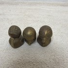 Vintage Set Of 3 Solid Brass Ducks Very Old 