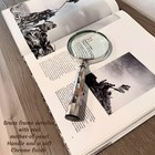 Handcrafted Vintage Magnifying Glass Mop Handle Brass Lens Classic Antique Style