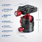 360   Panoramic Ball Head Quick Release Plate For Tripod Monopod Slider Camera