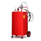 30 Gallon Gas Caddy Fuel Diesel Oil Transfer Tank  4 Wheels Portable  Pump  hose
