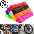 72pcs Spoke Skins Covers For Motocross Dirt Bike Wheel Rim Guard Protector Wraps
