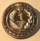 2021 Turkey - Turkiye 1 Kurus Caracal Bimetallic Commemorative Coin Bu