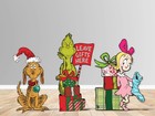 Grinch Gift Sign Christmas Cutouts   Whoville   Dr Seuss Decorations   Yard